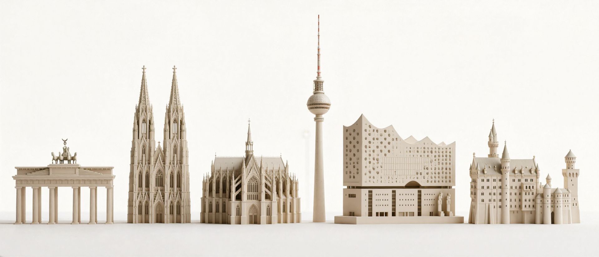 Geförderte Weiterbildung in ganz Deutschland — Wahrzeichen als Architekturmodell