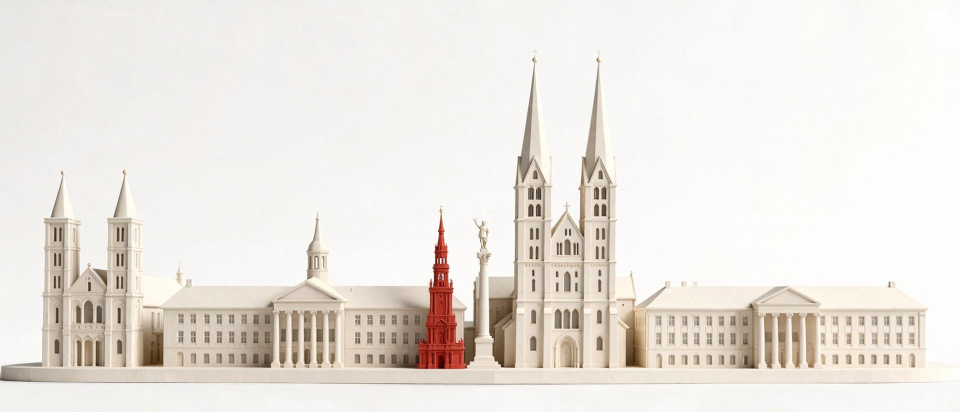 Geförderte Weiterbildung in Halle (Saale) — Wahrzeichen von Halle (Saale) als Architekturmodell