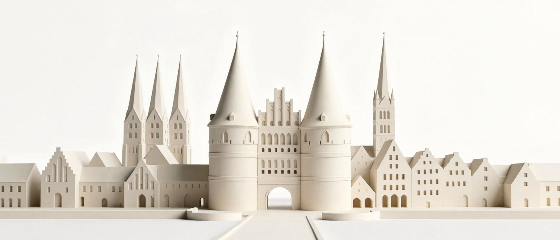 Geförderte Weiterbildung in Lübeck — Wahrzeichen von Lübeck als Architekturmodell