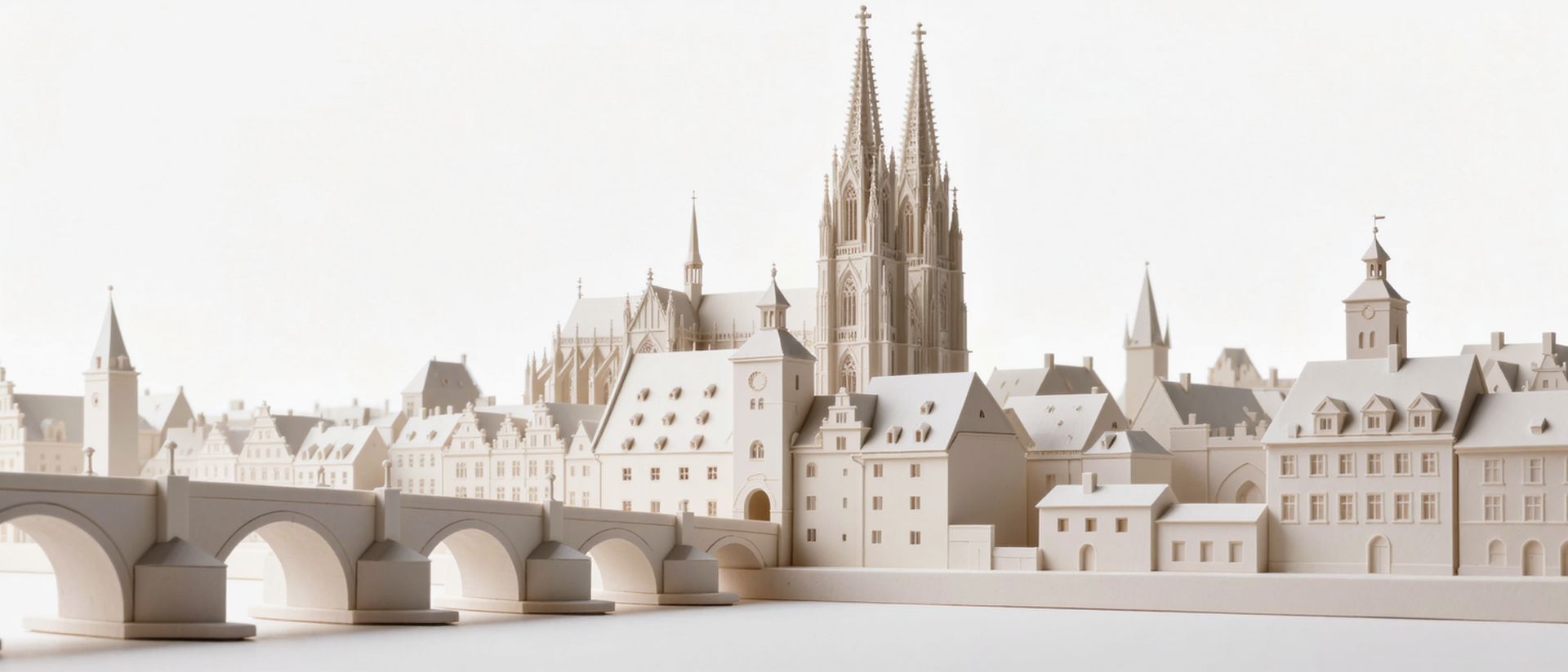 Geförderte Weiterbildung in Regensburg — Wahrzeichen von Regensburg als Architekturmodell