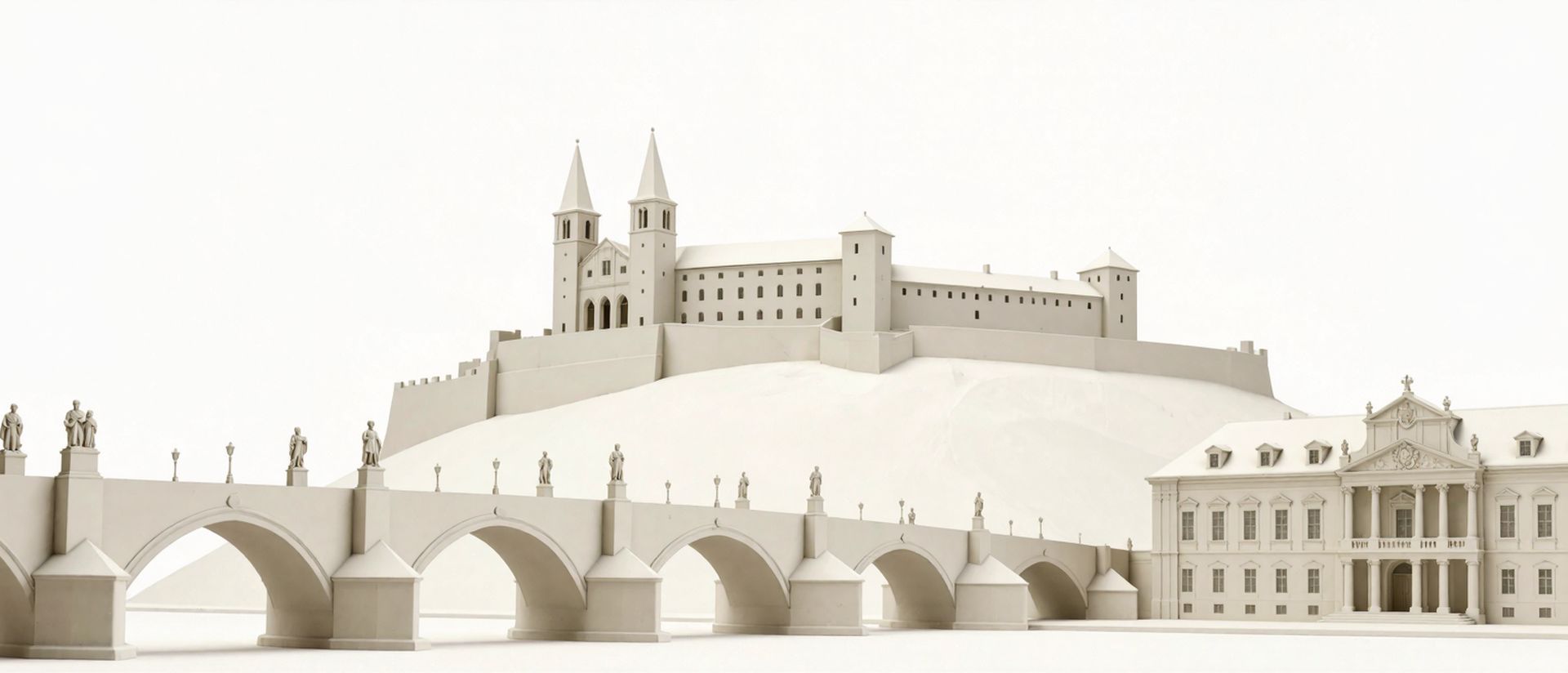 Weiterbildung Würzburg Geförderte Weiterbildung in Würzburg — Wahrzeichen von Würzburg als Architekturmodell