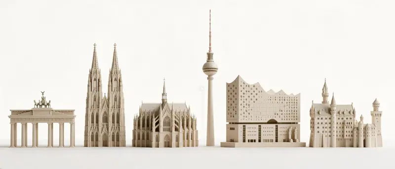 Geförderte Weiterbildung in ganz Deutschland — Wahrzeichen als Architekturmodell
